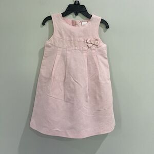 Old Navy Pink Toddler Linen Sleeveless Dress Size 3t‎ Long Length